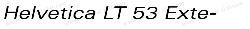 Helvetica LT 53 Exte字体转换